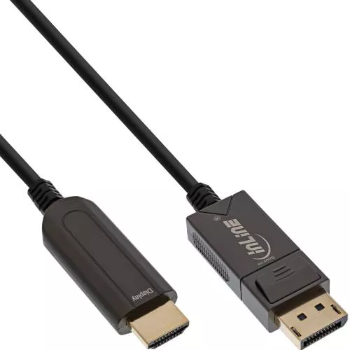InLine DisplayPort zu HDMI AOC Konverter Kabel 4K/60Hz schwarz