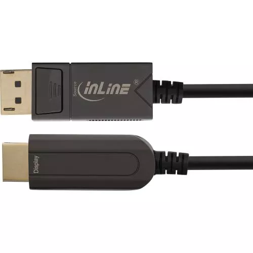 InLine® DisplayPort zu HDMI AOC Konverter Kabel 4K/60Hz schwarz