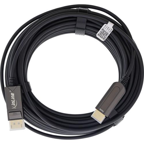InLine® DisplayPort zu HDMI AOC Konverter Kabel 4K/60Hz schwarz