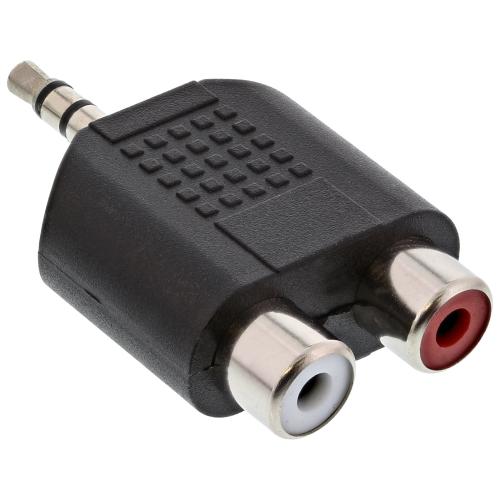 Audio Adapter – 3,5mm Klinkenstecker an 2x Cinch Buchse (Stereo)