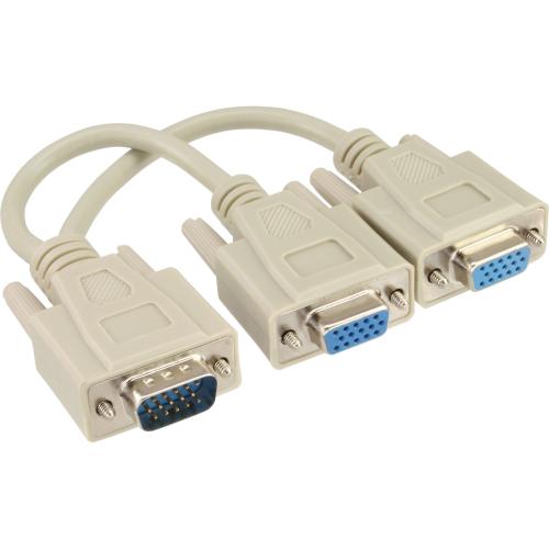 InLine® VGA Y-Adapterkabel VGA Stecker auf 2x VGA Buchse