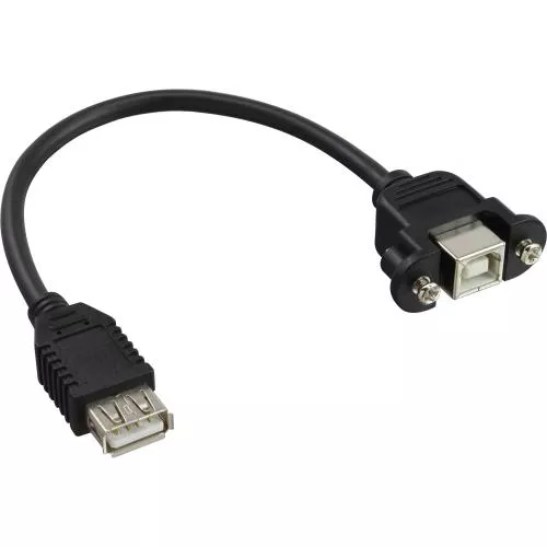 InLine® USB 2.0 Adapterkabel Buchse A auf Einbaubuchse B 0,2m