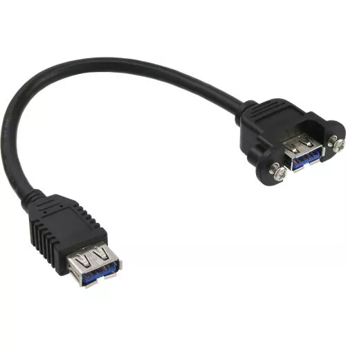 InLine® USB 3.0 Adapterkabel Buchse A auf Einbaubuchse A 0,2m