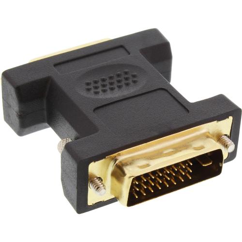 InLine® DVI-D Adapter Digital 24+5 Buchse an DVI-D 24+1 Stecker verg. Kontakte