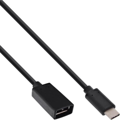 InLine® USB 3.2 Gen.1x2 Adapterkabel USB-C Stecker an A Buchse 0,15m