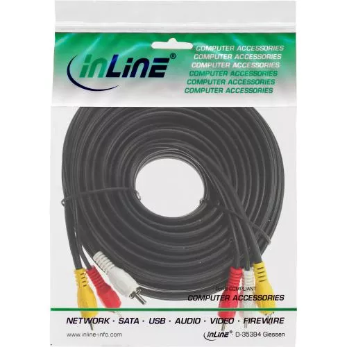 InLine® Cinch Kabel Audio/Video 3x Cinch Stecker / Stecker 2m