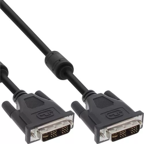 InLine® DVI-I Kabel digital/analog 18+5 Stecker / Stecker Single Link 2 Ferrite 2m