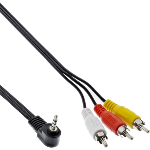 InLine® Audio/Video Kabel 3,5mm 4pol Stecker auf 3x Cinch für Digitalkamcorder 1,5m