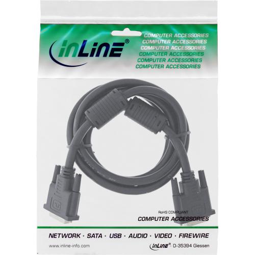 Preview: InLine® DVI-I Kabel digital/analog 24+5 Stecker / Stecker Dual Link 1,8m