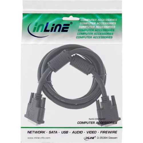 InLine® DVI-I Kabel digital/analog 24+5 Stecker / Stecker Dual Link 1,8m