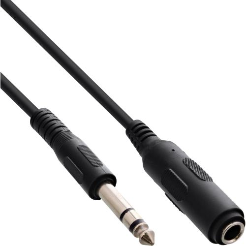 InLine® Klinke Verlängerung 6,3mm Klinke Stecker / Buchse Stereo 5m