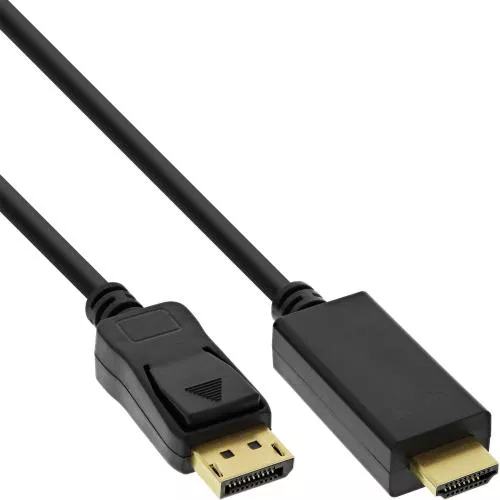 InLine® DisplayPort zu HDMI Konverter Kabel 4K/60Hz schwarz
