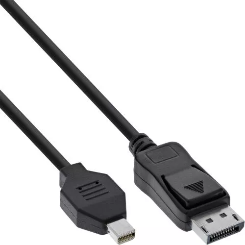 InLine® Mini DisplayPort zu DisplayPort Kabel, schwarz, 5m