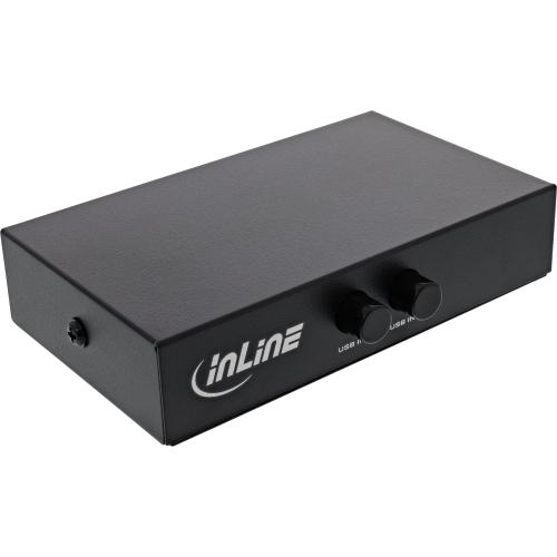 Preview: InLine® USB Data Switch 1 USB Gerät an 2 PC's manuell