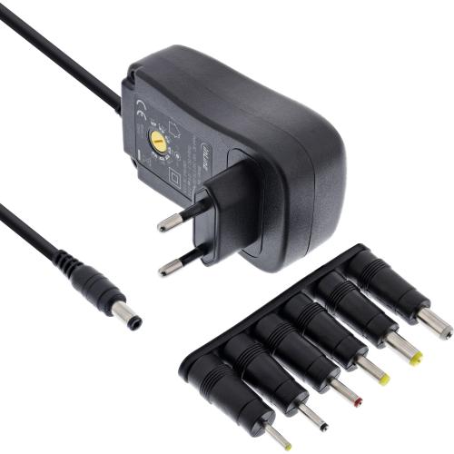 Preview: InLine® Universal Steckernetzteil 30W mit USB 110-240V auf 3-12V max. 2500mA