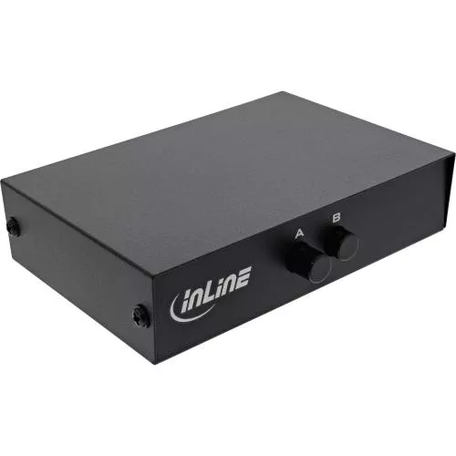InLine Seriell-Umschalter manuell 2-fach RS232 9-polig Sub-D