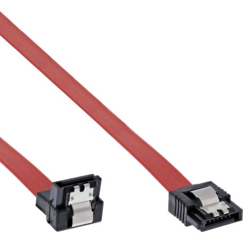 InLine® SATA Anschlusskabel abgewinkelt mit Sicherheitslasche