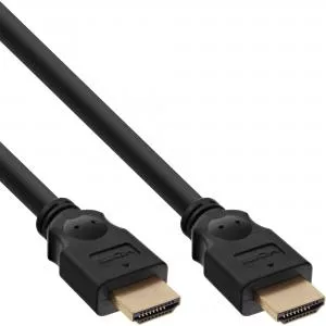 30er Bulk-Pack InLine® HDMI Kabel HDMI-High Speed Stecker / Stecker verg. Kontakte schwarz 2m