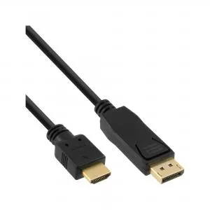 20er Bulk-Pack InLine® DisplayPort zu HDMI Konverter Kabel schwarz 3m
