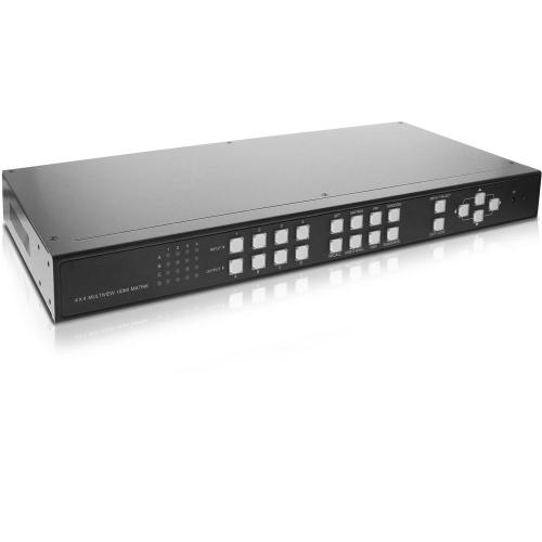 Preview: InLine® HDMI 4x4 Multi View Matrix Videowand Switch 4 Eingänge auf 4 Ausgänge FullHD