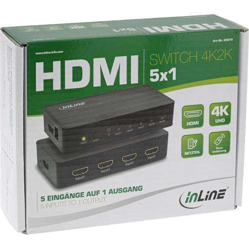 InLine® HDMI Switch 5-fach 4K2K@60Hz HDCP 2.2