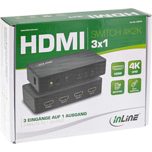 InLine® HDMI Switch 3-fach 4K2K@60Hz HDCP 2.2