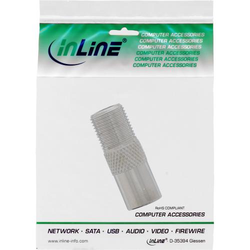 InLine® Koaxial Adapter IEC- Stecker (Antenne) auf F-Buchse