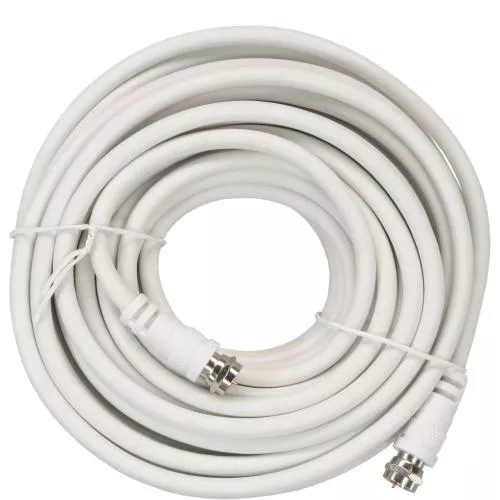 InLine® SAT-Anschlusskabel 2x geschirmt 2x F-Stecker 75dB weiß 15m