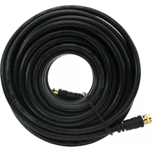 InLine® SAT-Anschlusskabel 2x geschirmt 2x F-Stecker 85dB schwarz 10m