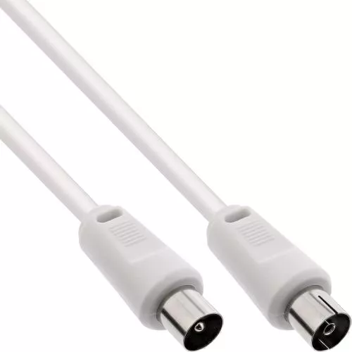 Antennenkabel 2-fach geschirmt – 75dB, weiß, 3m