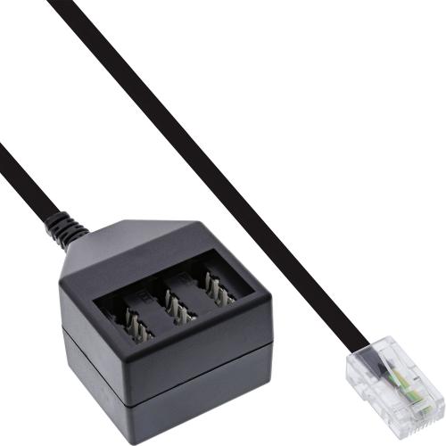 InLine® TAE Adapterkabel RJ45 Stecker auf TAE NFN Dose 20cm