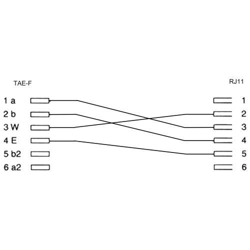 Preview: InLine® TAE-F Adapter TAE-F Stecker auf RJ11 Buchse für Import Telefone
