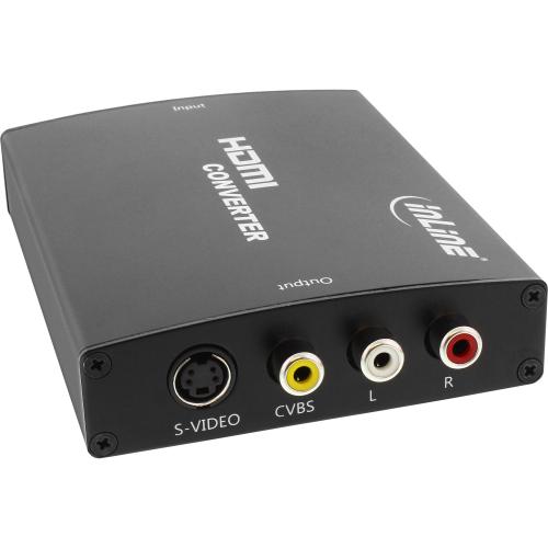 Preview: InLine® Konverter HDMI zu Composite/S-Video mit Audio Eingang HDMI Ausgang: Cinch S-Video und Audio Cinch