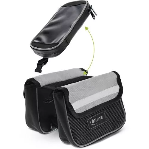InLine® Sport Fahrradtasche Multi zur Montage auf den Rahmen schwarz