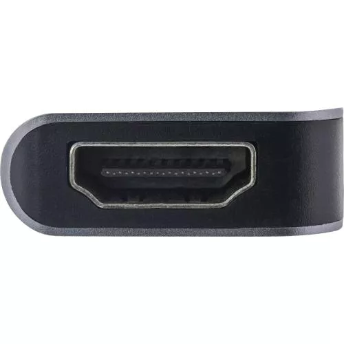 InLine® Multifunktions-Hub USB 3.2 Gen.1 2x USB-A 5Gb/s + HDMI 4K/30Hz + USB Typ-C PD 87W Aluminium grau