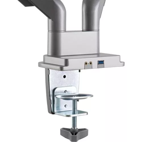 InLine® Tischhalterung mit Lifter und USB/Audio beweglich für zwei Monitore bis 81cm (32") max. 9kg