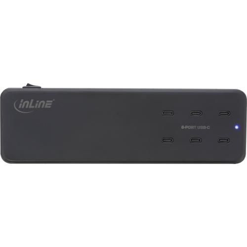 Preview: InLine® Multiport Netzteil 120W Ladegerät, 6x USB Typ-C, PD 3.0 GaN schwarz