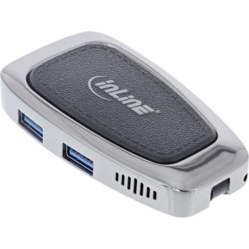 InLine® Multifunktions-Hub USB 3.2 Gen.2 USB Typ-C (2x USB-A 10Gb/s + 1xHDMI 4K@60Hz + 1x USB-C 10Gb/s & PD 100W)