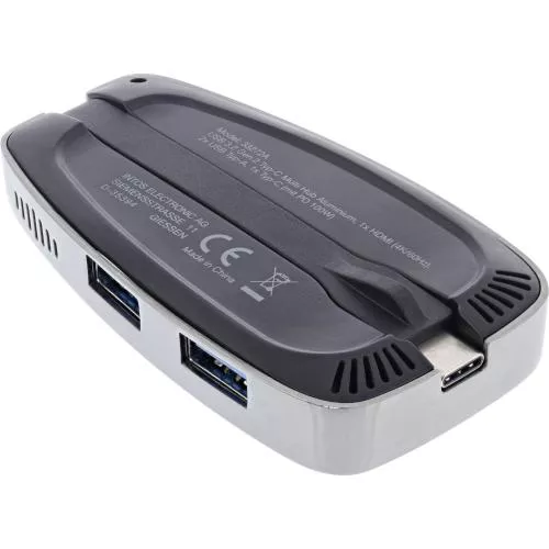 InLine® Multifunktions-Hub USB 3.2 Gen.2 USB Typ-C (2x USB-A 10Gb/s + 1xHDMI 4K@60Hz + 1x USB-C 10Gb/s & PD 100W)