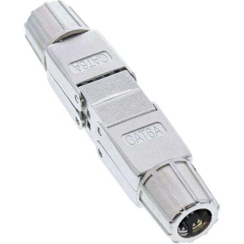 Preview: RJ45-Kabelverbinder Cat.6A, geschirmt, flache Bauform