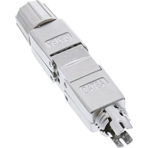 Preview: RJ45-Kabelverbinder Cat.6A, geschirmt, flache Bauform