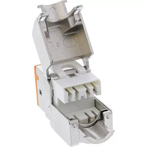 8er-Pack RJ45 Keystone-Module Cat.6A, geschirmt, Snap-In, orange