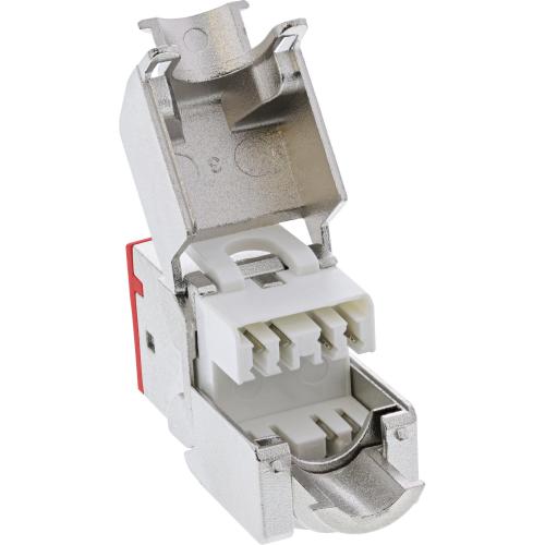 Preview: 8er-Pack RJ45 Keystone-Module Cat.6A, geschirmt, Snap-In, rot