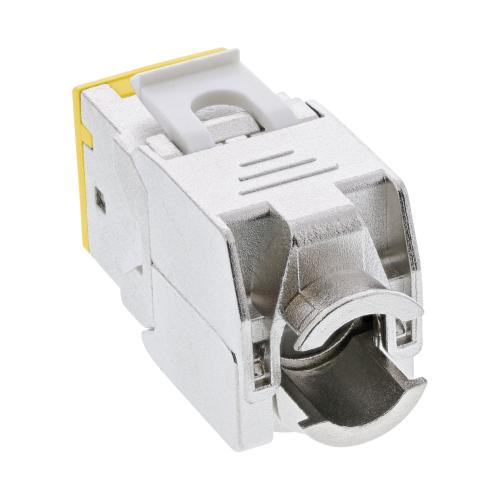 Preview: 8er-Pack RJ45 Keystone-Module Cat.6A, geschirmt, Snap-In, gelb