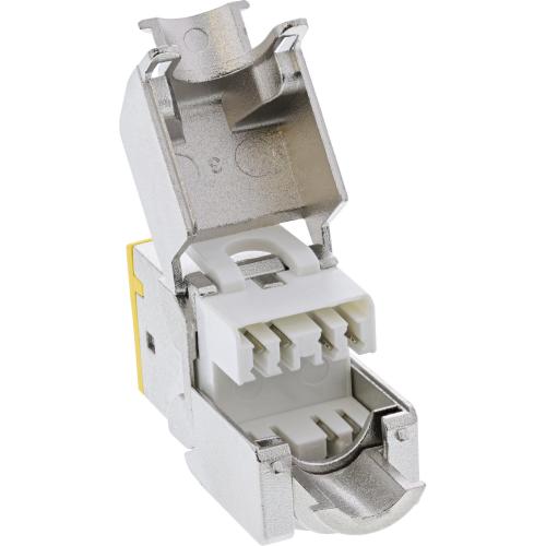 Preview: 8er-Pack RJ45 Keystone-Module Cat.6A, geschirmt, Snap-In, gelb