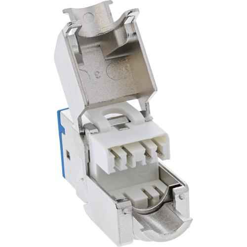 Preview: 8er-Pack RJ45 Keystone-Module Cat.6A, geschirmt, Snap-In, blau
