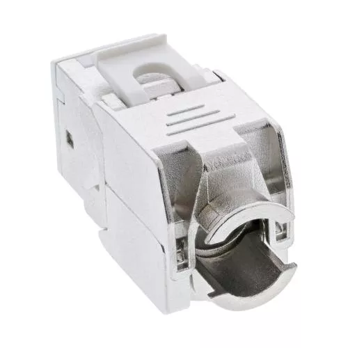 8er-Pack RJ45 Keystone-Module Cat.6A, geschirmt, Snap-In, weiß