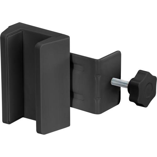 Preview: InLine® Tischbein-Klemme für Steckdosenleiste, Schraubklemme, schwarz