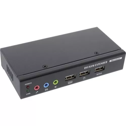 InLine DVI USB KVM Extender Verlängerung über UTP mit Audio bis 50m