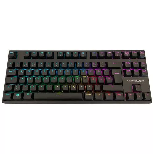 LC-Power LC-KEY-MECH-2-RGB-C-W Mechanische Gaming Tastatur DE Funk + BT + USB schwarz